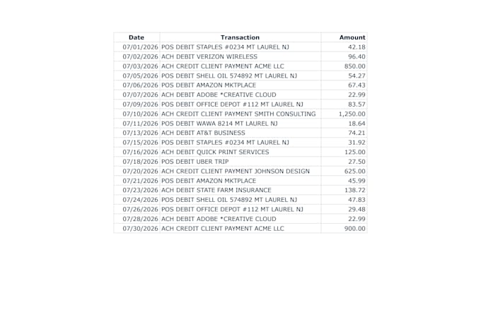 financial data entry and organize your business transactions